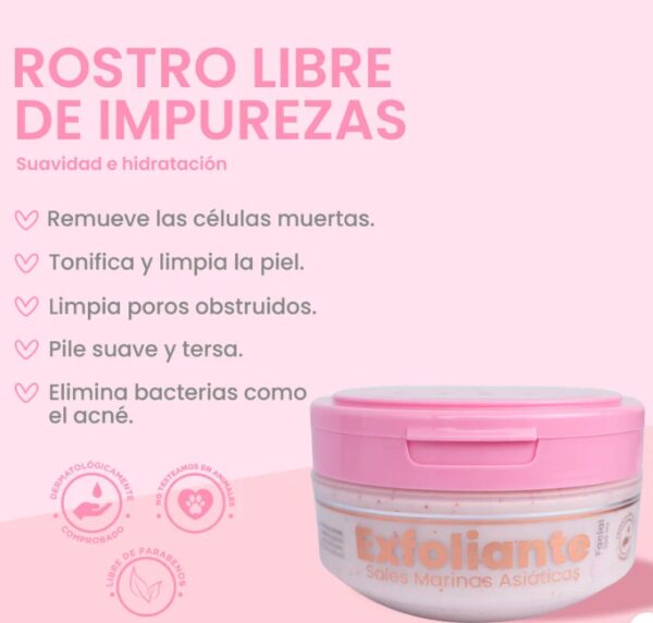 Exfoliante Facial De Sales Marinas Asiáticas Idunn